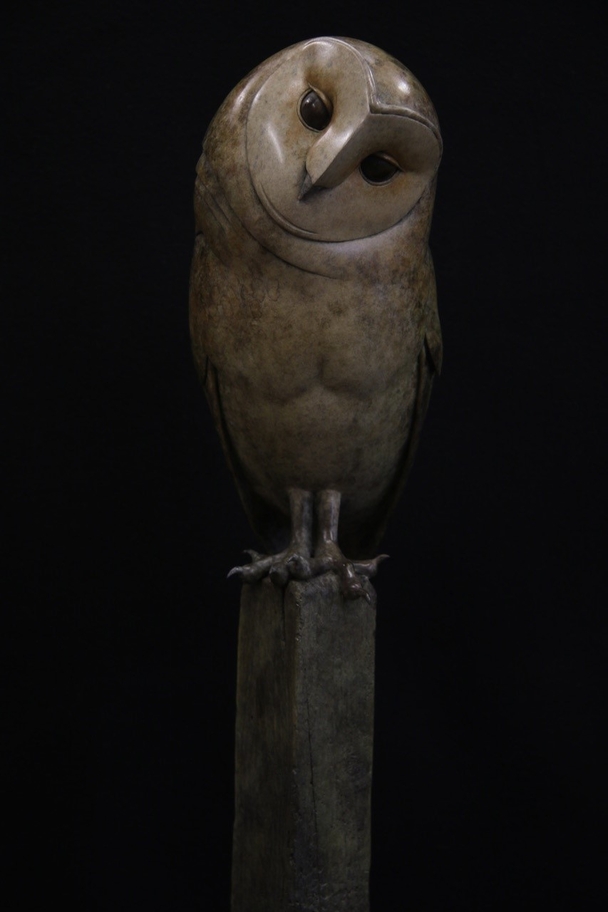 Barn Owl on Short Post (Edition 3/12)