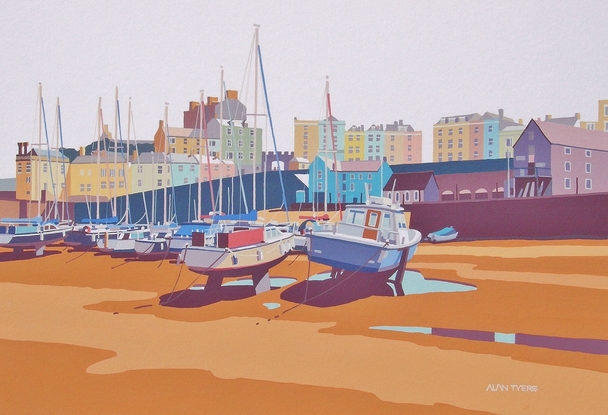 ALAN TYERS - low tide, tenby harbour