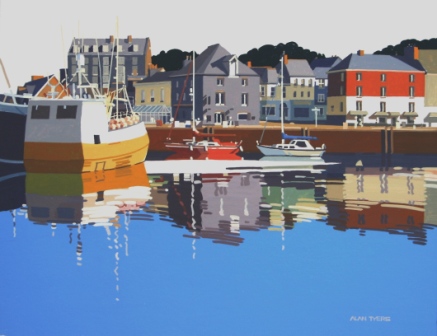 ALAN TYERS - the yellow boat, padstow harbour