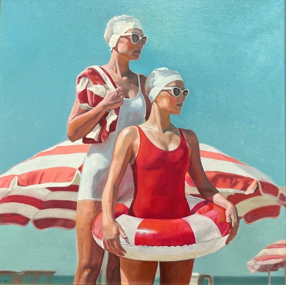 British Artist ALLAN WILKIE - Beach Watchers