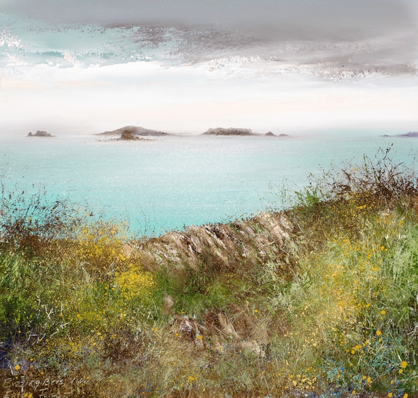 AMANDA HOSKIN - evening sky over the eastern isles, scillies
