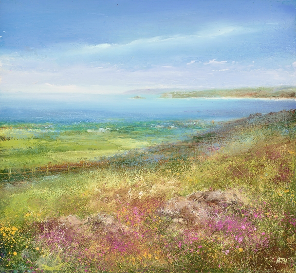 AMANDA HOSKIN - heather and gorse on bells hill, zennor