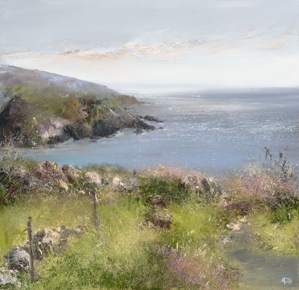 AMANDA HOSKIN - sea pinks on the coastal path to gwithian 