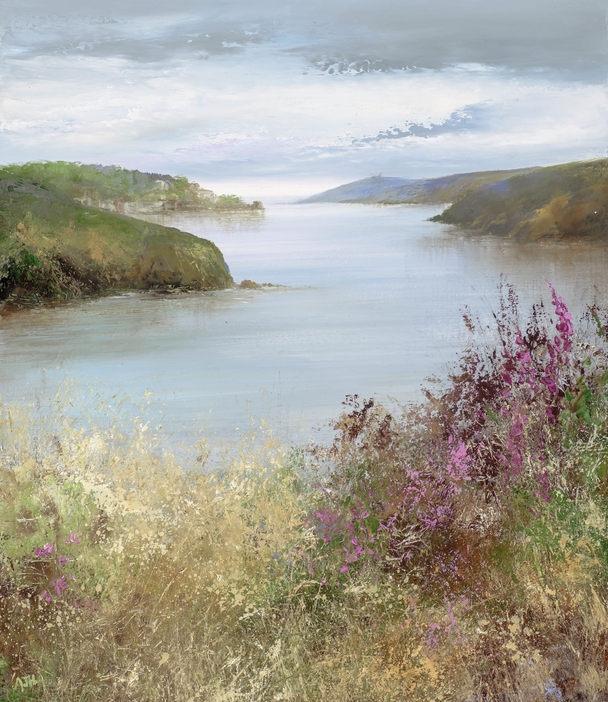 AMANDA HOSKIN - tranquil afternoon looking towards fowey