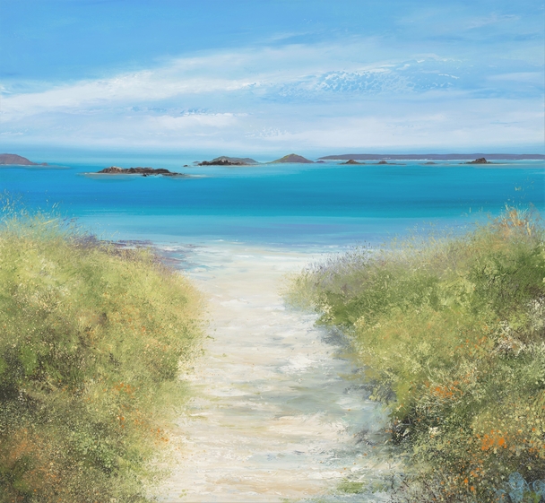 AMANDA HOSKIN - path down to the beach, old grimsby, tresco