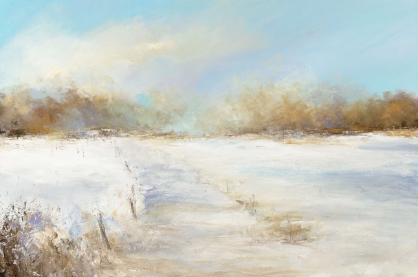 AMANDA HOSKIN - golden light upon the snow, bodmin moor