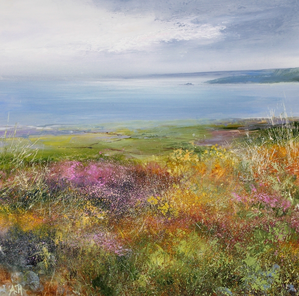 AMANDA HOSKIN - view across the ancient fields of zennor to st ives