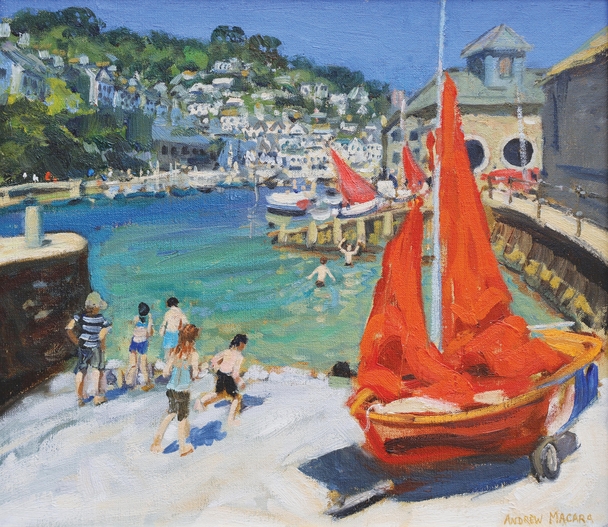 ANDREW MACARA  - playing in the harbour, looe, cornwall
