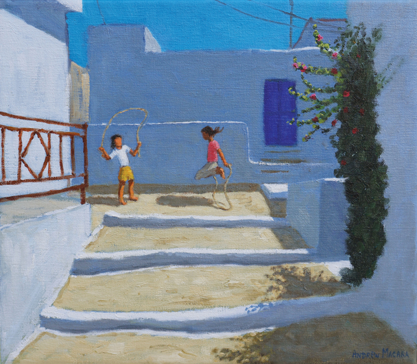 ANDREW MACARA  - girls skipping, milos, greece
