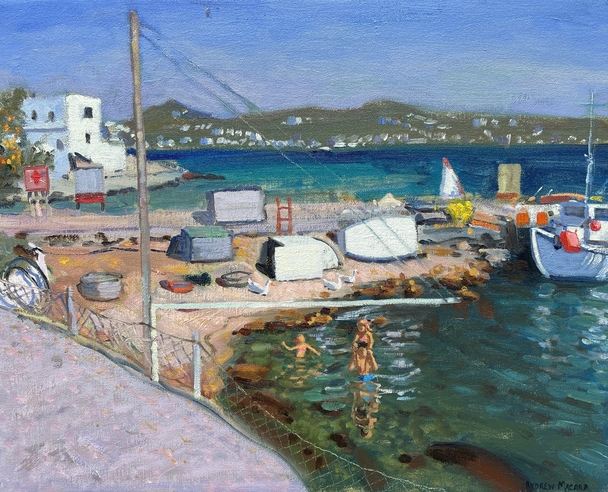 ANDREW MACARA - ducks and bathers, tinos, greek islands