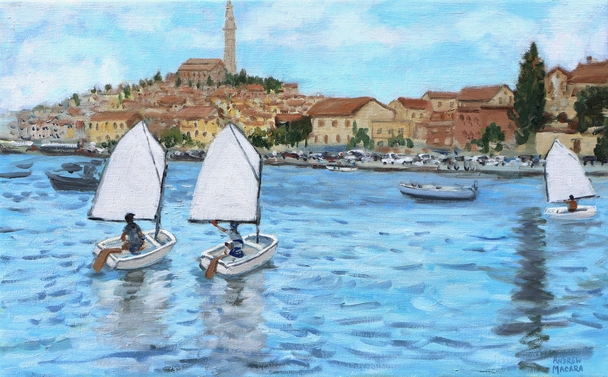 ANDREW MACARA  - three white sails, rovinj