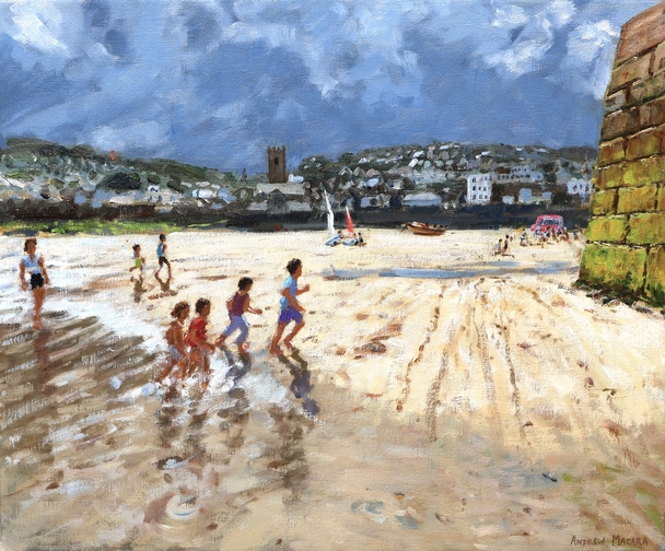ANDREW MACARA  - arrival of the ice cream van, st ives