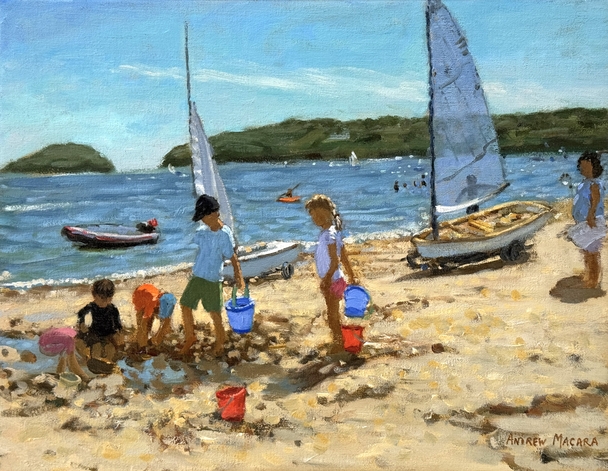 ANDREW MACARA  - red and blue buckets, abersoch