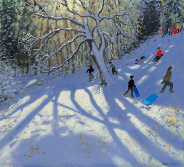 British Print Artist ANDREW MACARA - Sledging