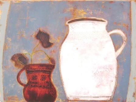 Hellebore and Red Jug