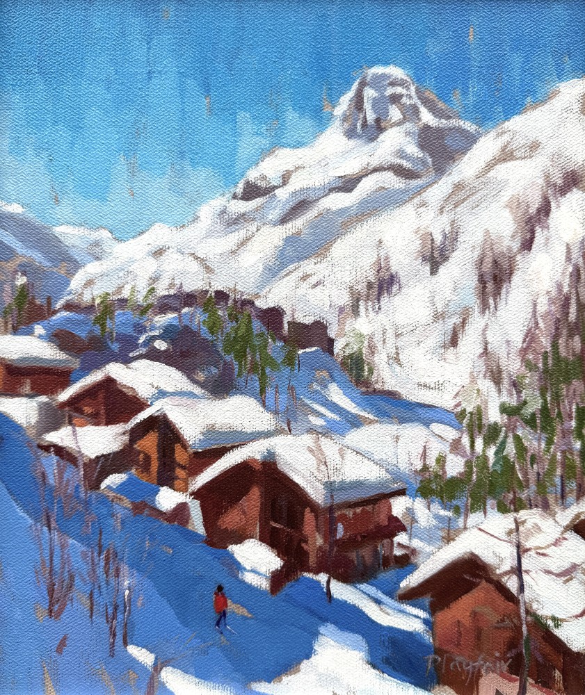 British Artist ANNABEL PLAYFAIR - Alpine Scene