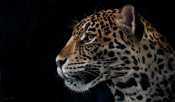 British Print Artist ANNIE DREW - The Hunter