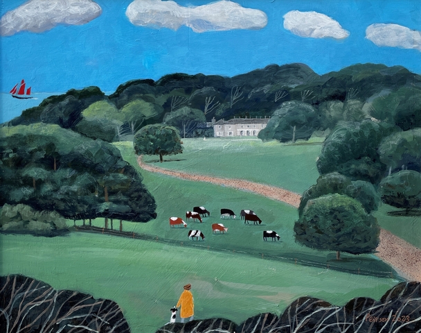 BARBARA PEIRSON - cows grazing, sheringham hall