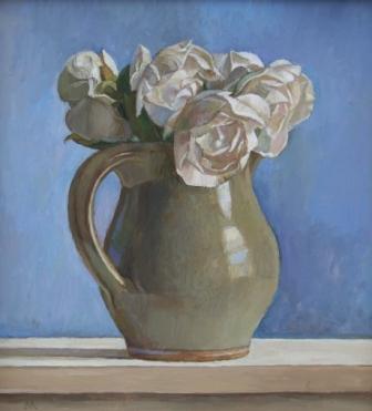 Paper Roses against Blue