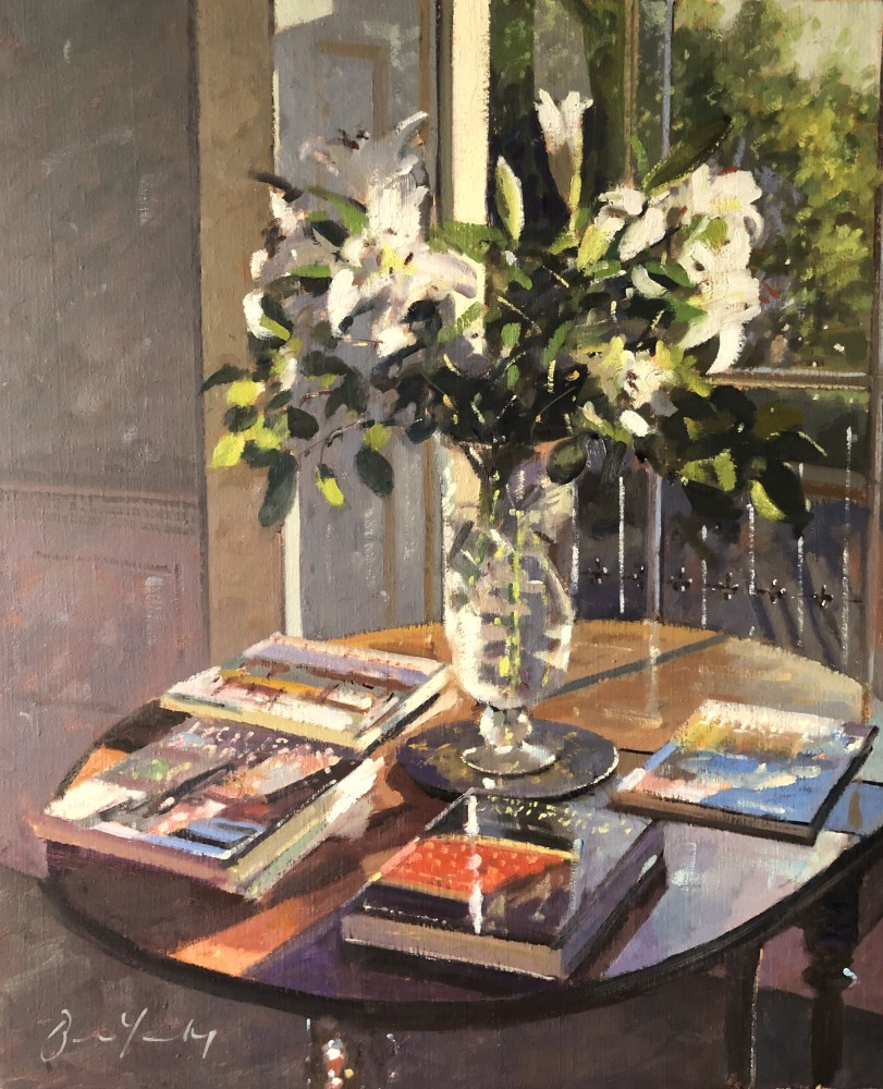 British Artist BRUCE YARDLEY - White Lilies