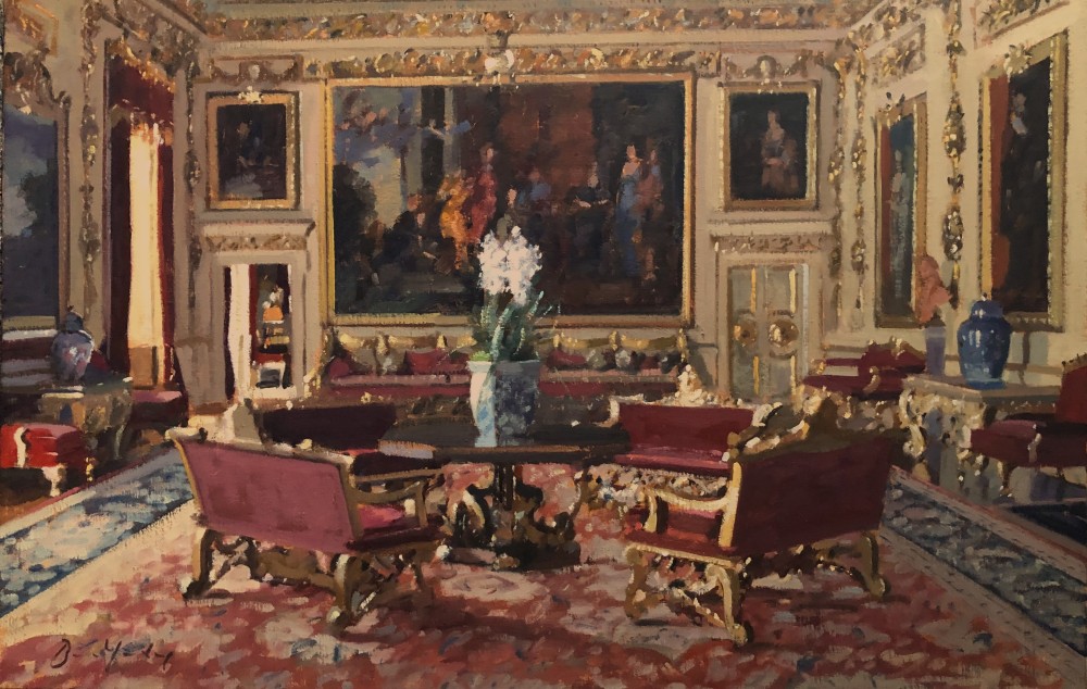 British Artist BRUCE YARDLEY - Orchid and Portraits, Wilton House