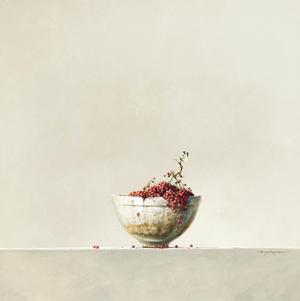 BRYAN HANLON - jelly mould, redcurrants and large white