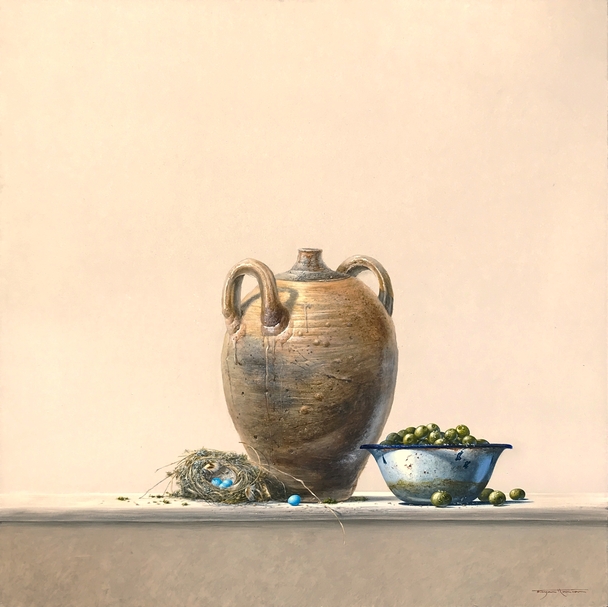 BRYAN HANLON - olive jar and dunnocks nest