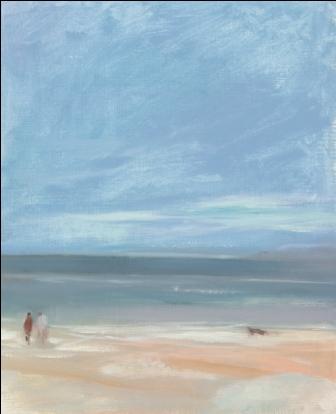 British Print Artist CATHERINE BINNIE - Walking the Dog