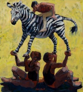 CATRIONA CAMPBELL - balancing a zebra