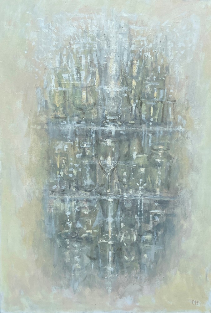 Charles Hardaker - contemporary still life with glasses
