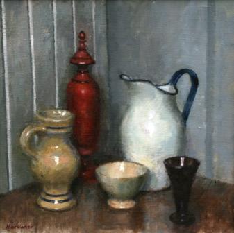 CHARLES HARDAKER - still life, five objects