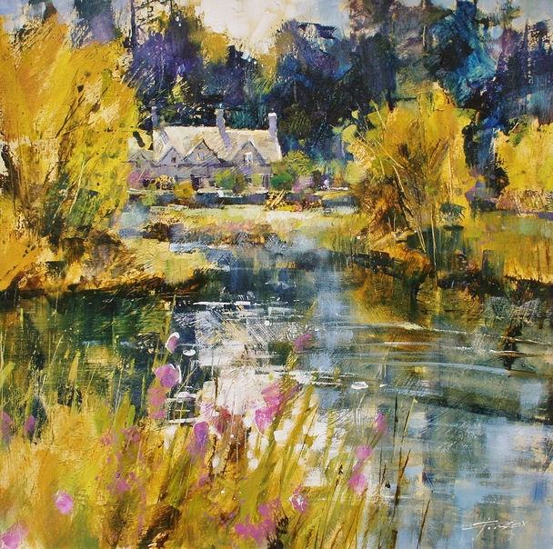 Bibury Cottages, Spring Sunshine