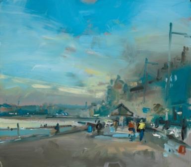 DAVID ATKINS - walking beside the sea at weymouth