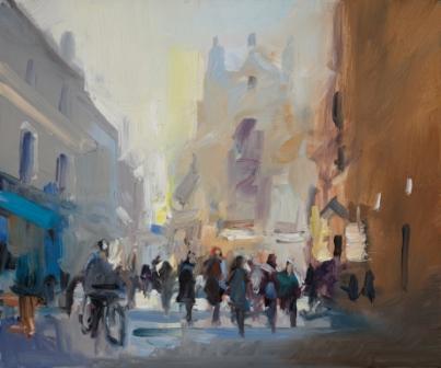 DAVID ATKINS - early morning abbey churchyard, bath