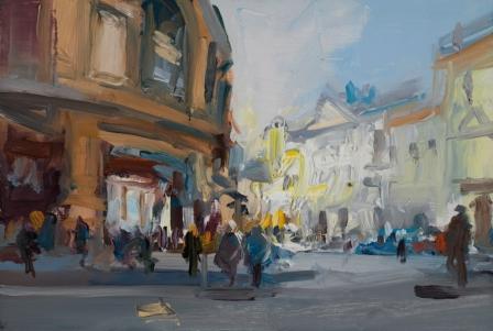 DAVID ATKINS - morning light on cheap street, bath
