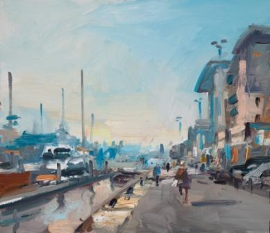 DAVID ATKINS - by the harbour on a sunny day