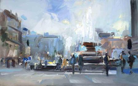 DAVID ATKINS - the fountain in trafalgar square