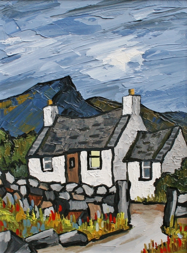 DAVID BARNES - cottage below the carneddau
