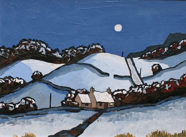 DAVID BARNES - moonlight near nant glyn