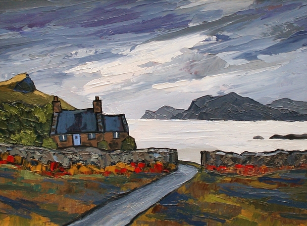 DAVID BARNES - eventide across the loch