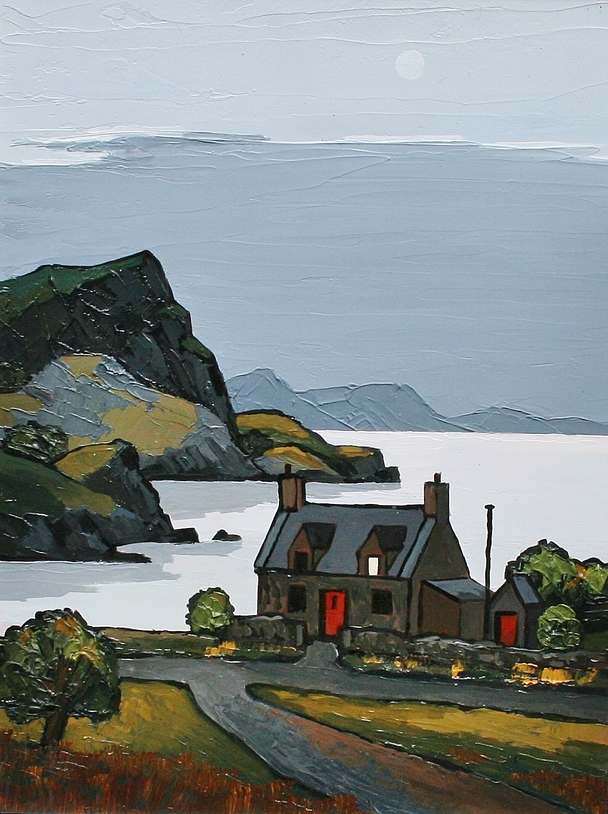 DAVID BARNES - ardmair bay at eventide