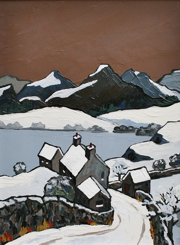 DAVID BARNES - across the lake in winter