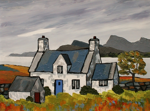 DAVID BARNES - cottage on loch broom