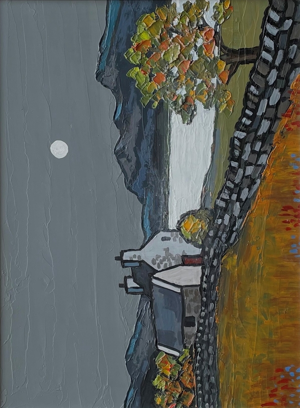 DAVID BARNES - moonlight over the loch