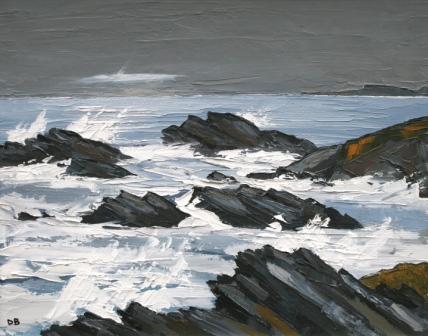 DAVID BARNES - stormy seas off the lleyn