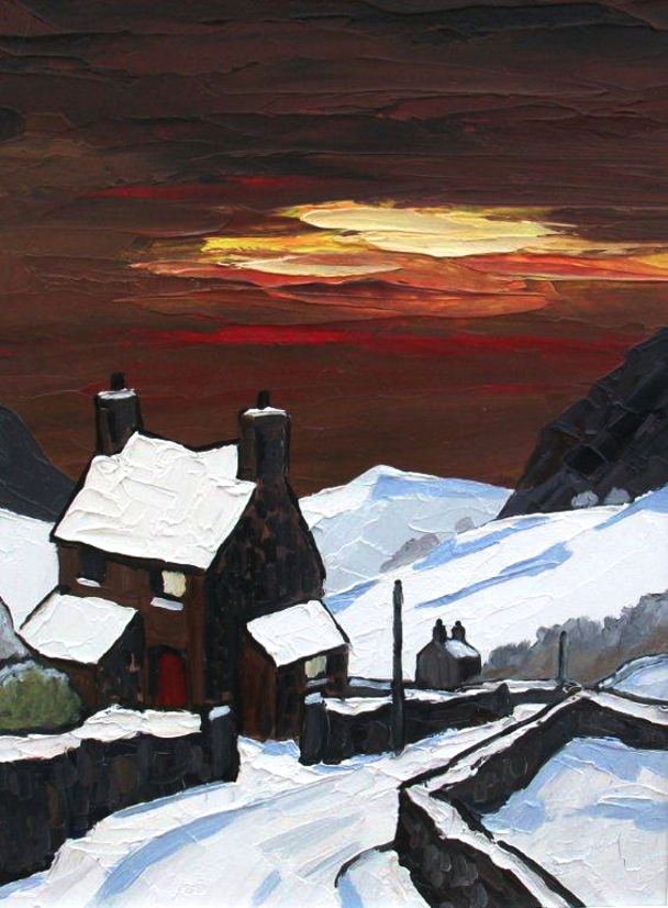 DAVID BARNES - sunset in winter