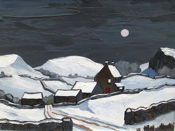 DAVID BARNES - clwydian farm in winter
