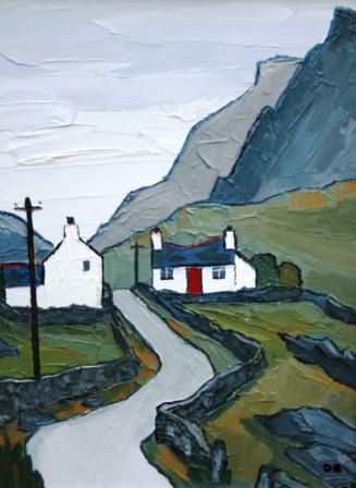 DAVID BARNES - cottage with red door