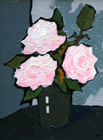 DAVID BARNES - pink roses