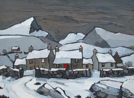 DAVID BARNES - snow on the welsh hills